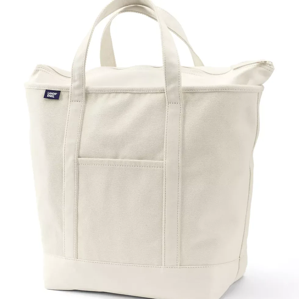 Medium 5 Pocket Open Top Canvas Tote Bag