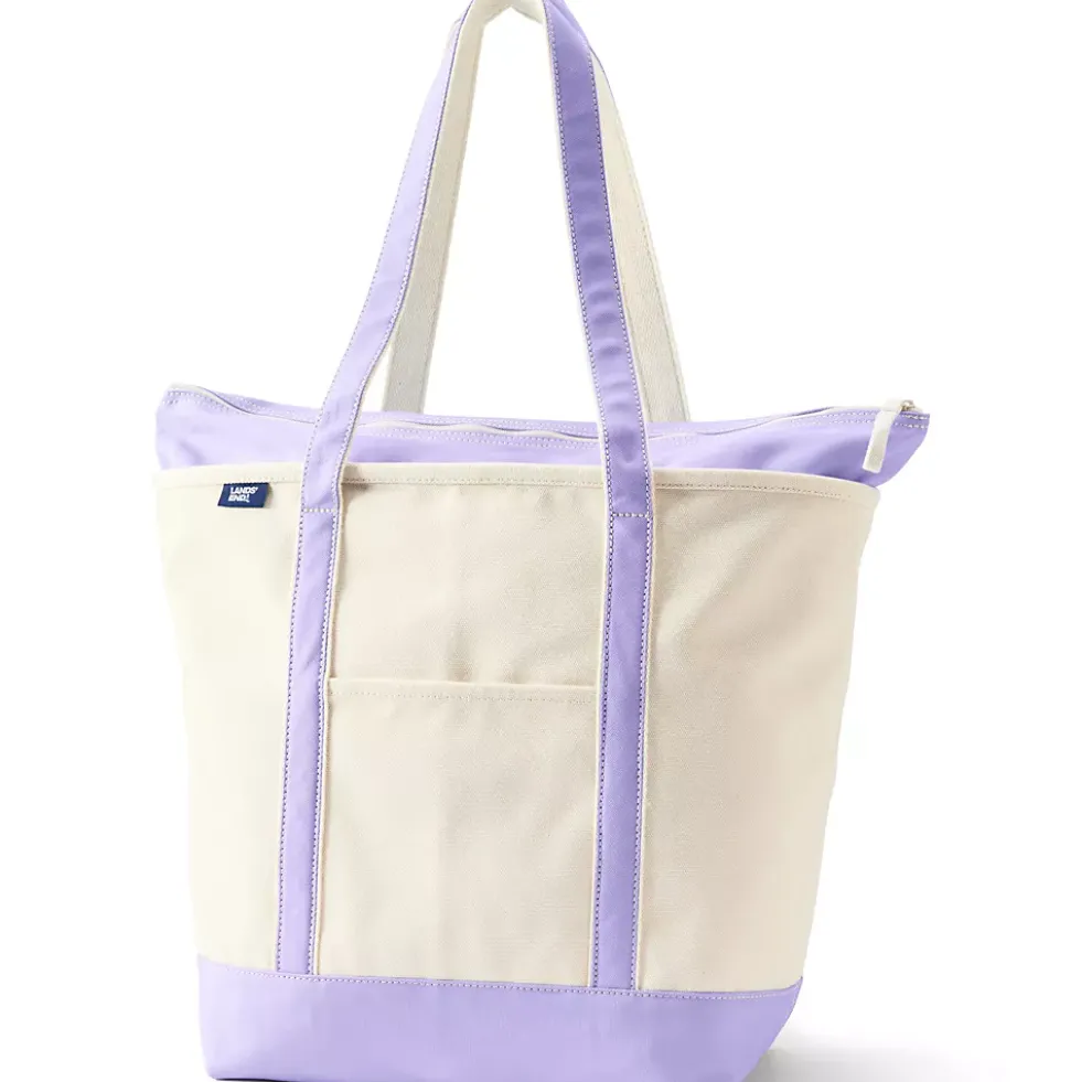Medium 5 Pocket Open Top Canvas Tote Bag