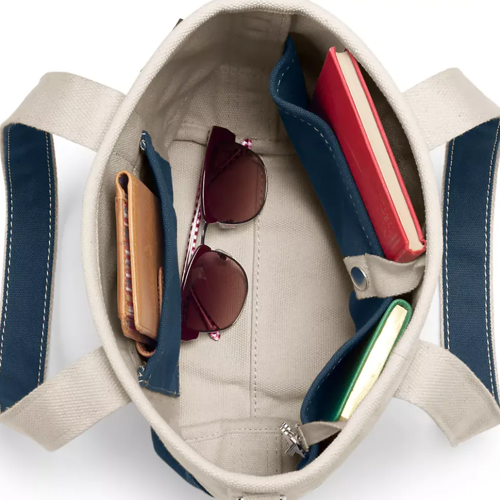 Medium 5 Pocket Open Top Canvas Tote Bag