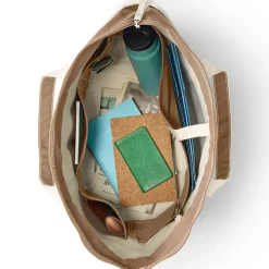 Medium 5 Pocket Open Top Canvas Tote Bag