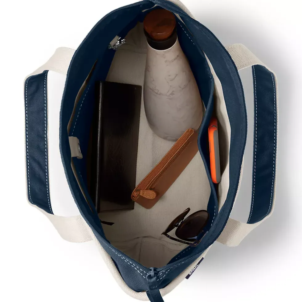 Medium 5 Pocket Open Top Canvas Tote Bag