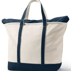 Medium 5 Pocket Open Top Canvas Tote Bag