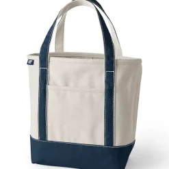 Medium 5 Pocket Open Top Canvas Tote Bag