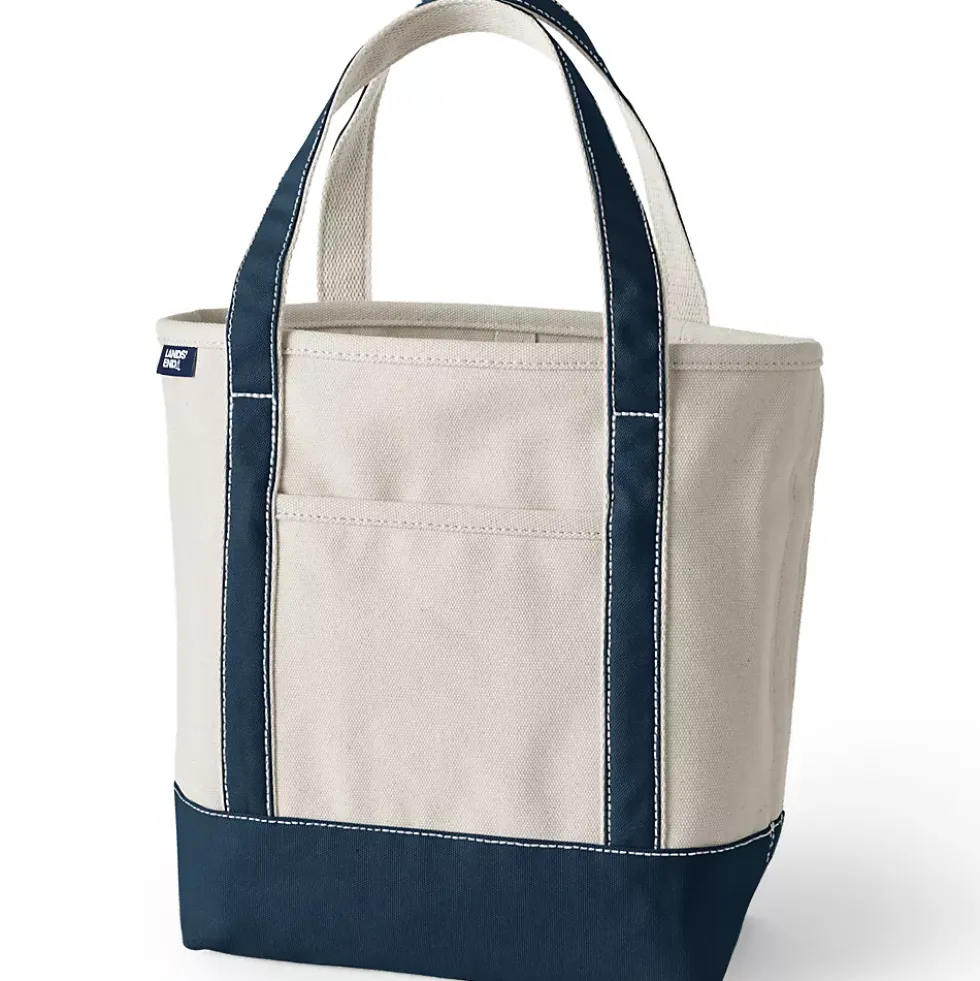 Medium 5 Pocket Open Top Canvas Tote Bag