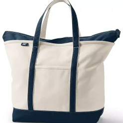 Medium 5 Pocket Open Top Canvas Tote Bag