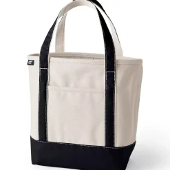 Medium 5 Pocket Open Top Canvas Tote Bag
