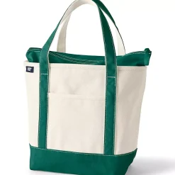 Medium 5 Pocket Open Top Canvas Tote Bag