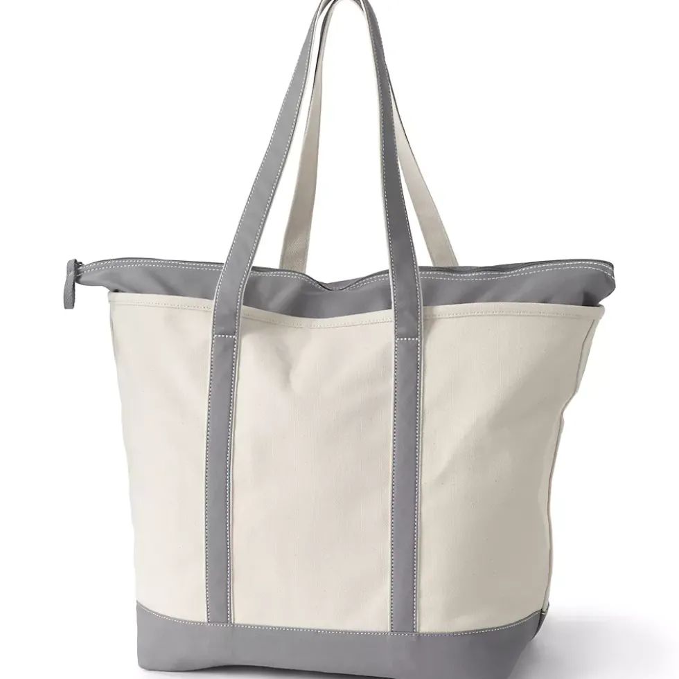 Medium 5 Pocket Open Top Canvas Tote Bag