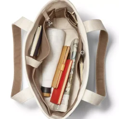 Medium 5 Pocket Open Top Canvas Tote Bag
