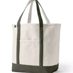 Medium 5 Pocket Open Top Canvas Tote Bag