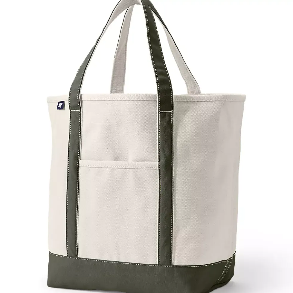 Medium 5 Pocket Open Top Canvas Tote Bag