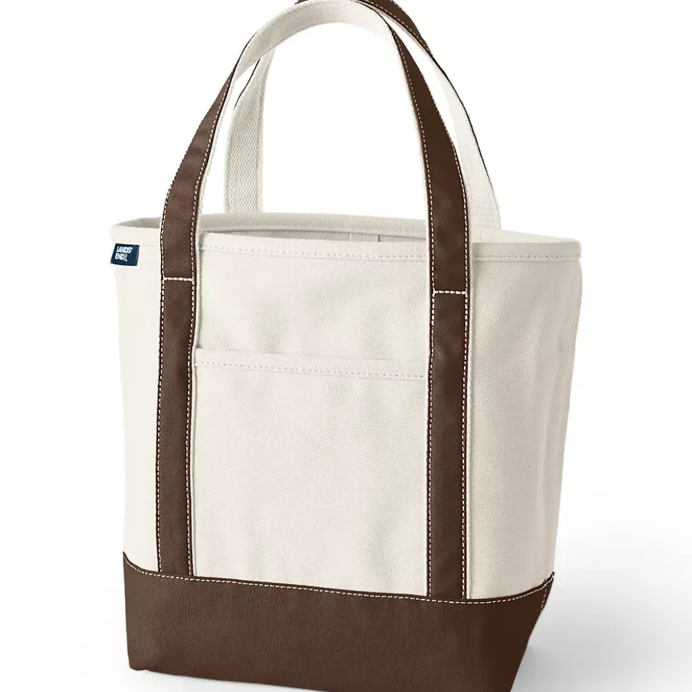 Medium 5 Pocket Open Top Canvas Tote Bag