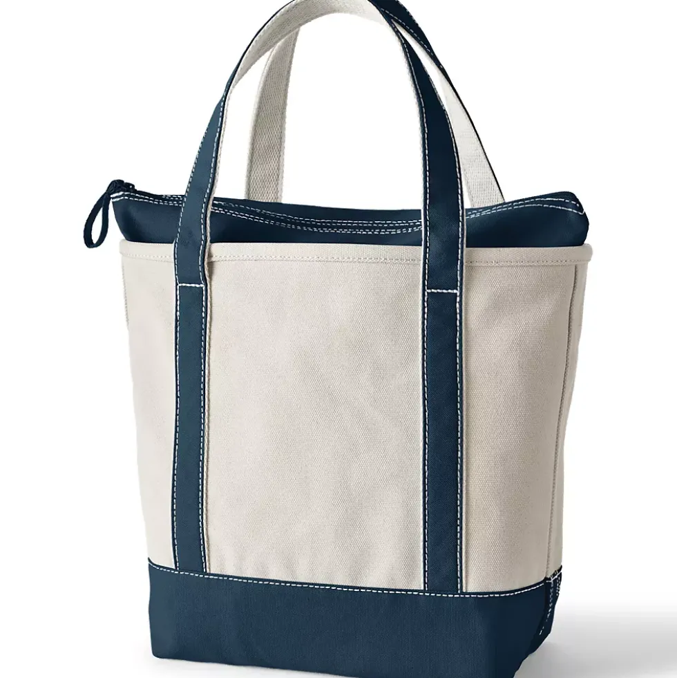 Medium 5 Pocket Open Top Canvas Tote Bag