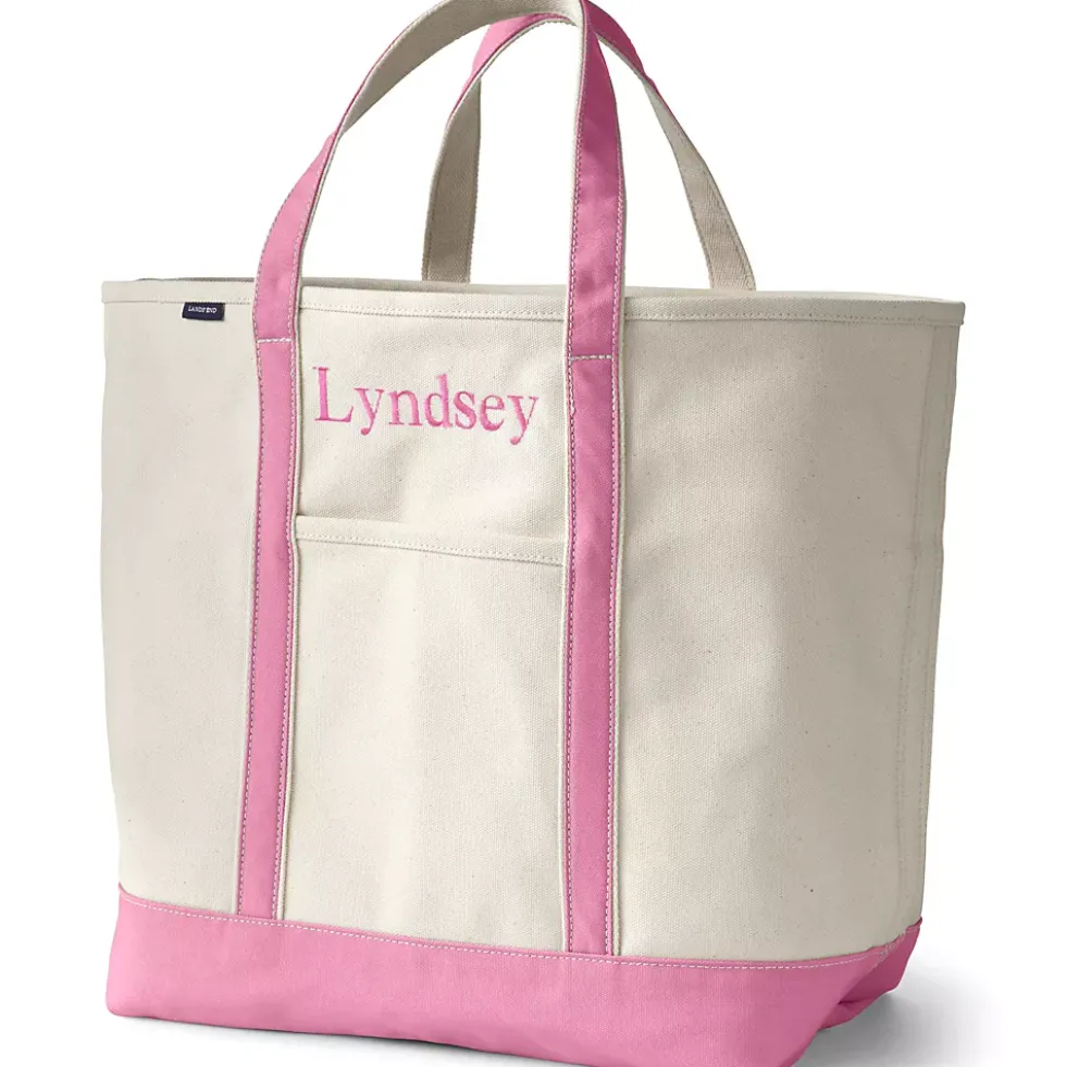 Medium 5 Pocket Open Top Canvas Tote Bag