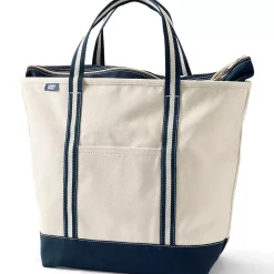 Medium 5 Pocket Open Top Canvas Tote Bag