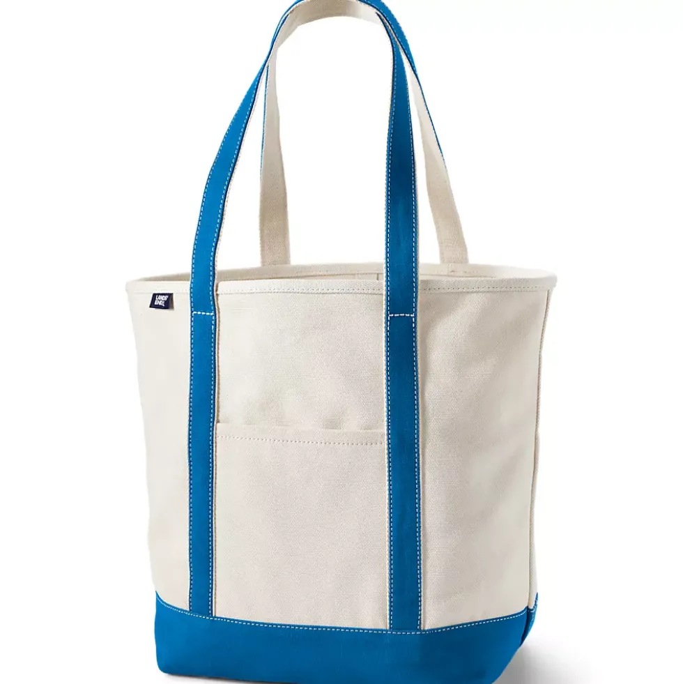 Medium 5 Pocket Open Top Canvas Tote Bag