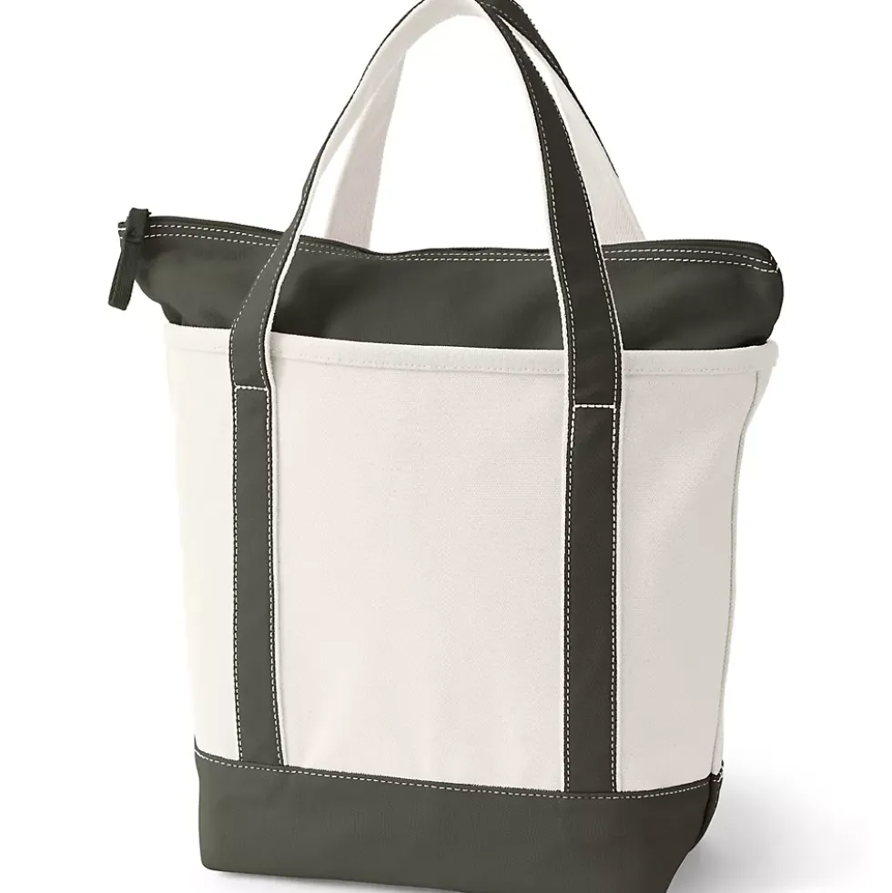 Medium 5 Pocket Open Top Canvas Tote Bag