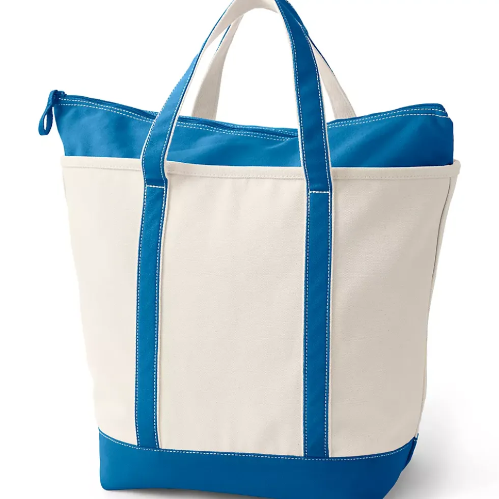 Medium 5 Pocket Open Top Canvas Tote Bag