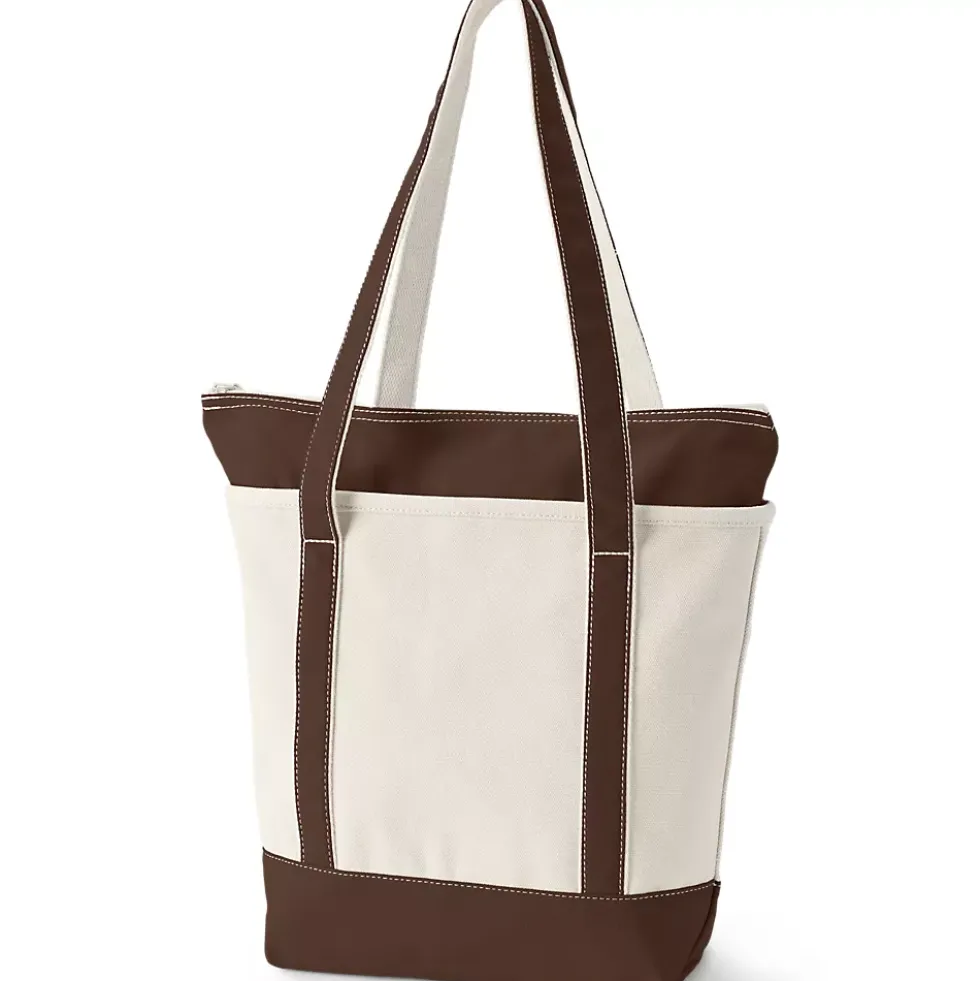 Medium 5 Pocket Open Top Canvas Tote Bag
