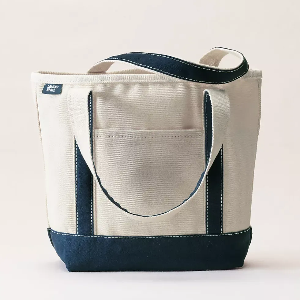 Medium 5 Pocket Open Top Canvas Tote Bag