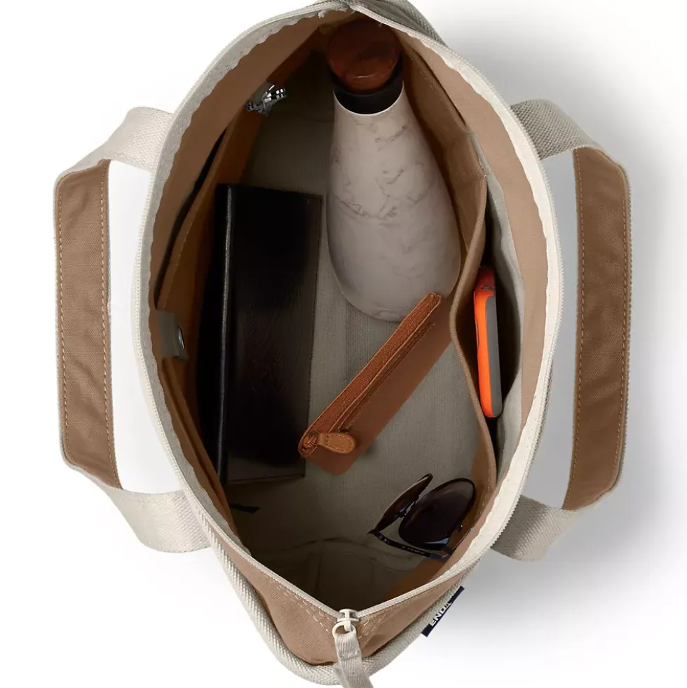 Medium 5 Pocket Open Top Canvas Tote Bag