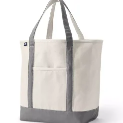 Medium 5 Pocket Open Top Canvas Tote Bag