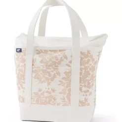 Medium Print 5 Pocket Open Top Canvas Tote Bag