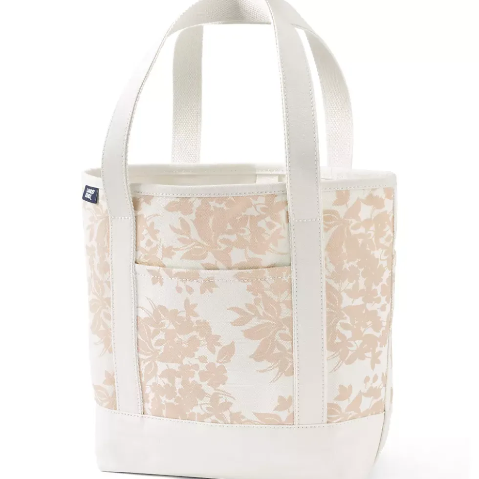 Medium Print 5 Pocket Open Top Canvas Tote Bag