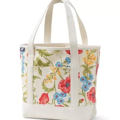 Medium Print 5 Pocket Open Top Canvas Tote Bag