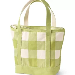 Medium Print 5 Pocket Open Top Canvas Tote Bag