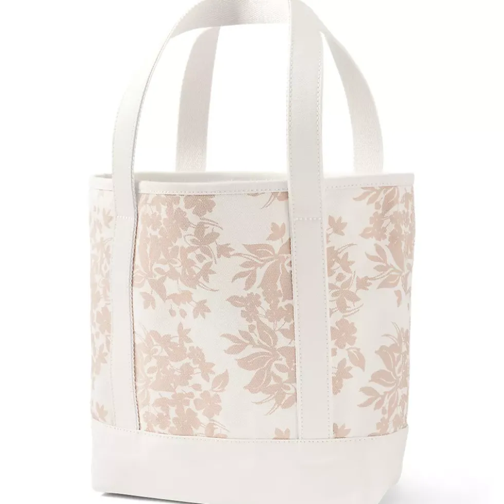 Medium Print 5 Pocket Open Top Canvas Tote Bag