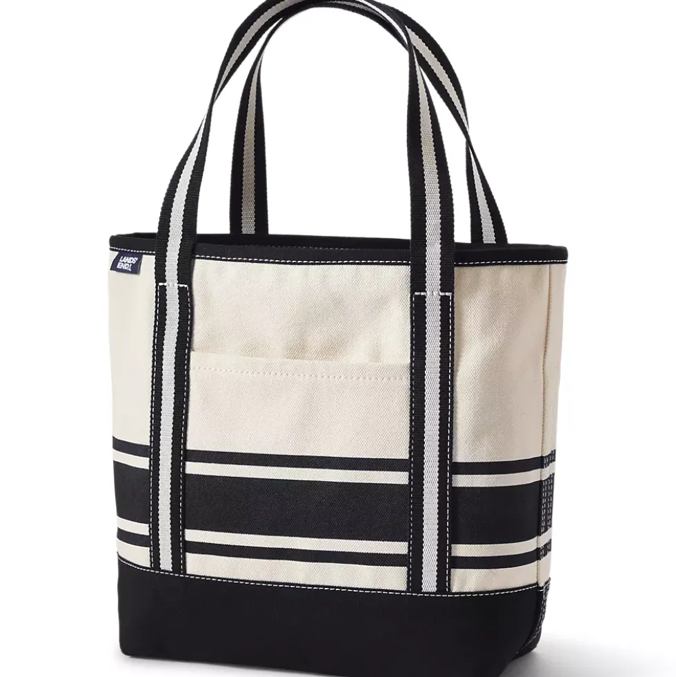 Medium Print 5 Pocket Open Top Canvas Tote Bag