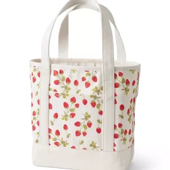 Medium Print 5 Pocket Open Top Canvas Tote Bag