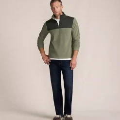 Men's Anyweather RainDefense Fleece Mixed Media Quarter Zip Pullover