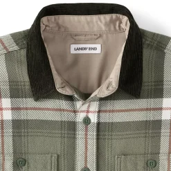 Men's Authentic Flannel Shirt with Corduroy Collar