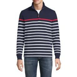 Men's Bedford Rib Casual Quarter Zip Pullover Sweater