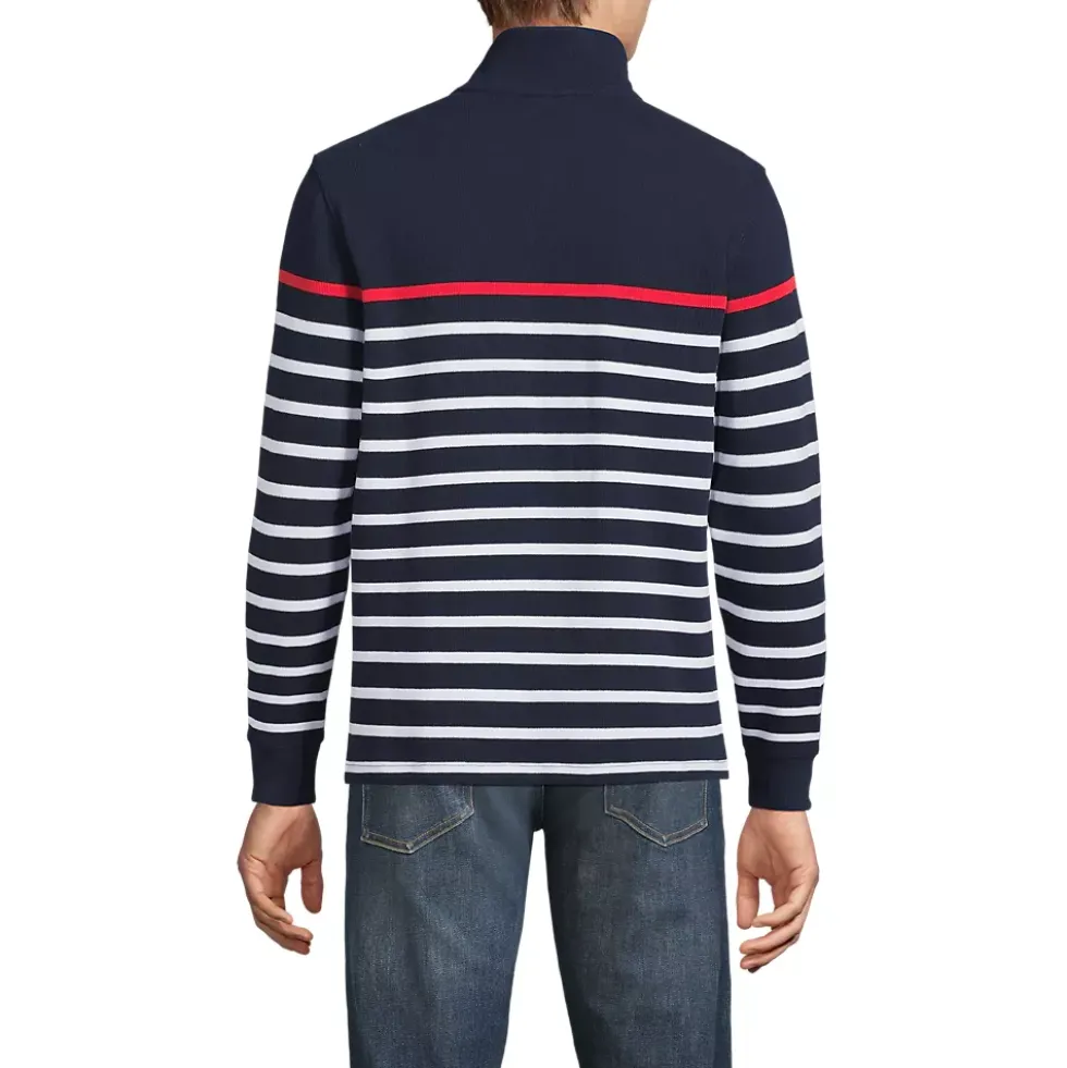 Men's Bedford Rib Casual Quarter Zip Pullover Sweater