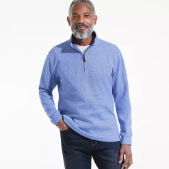 Men's Bedford Rib Casual Quarter Zip Pullover Sweater