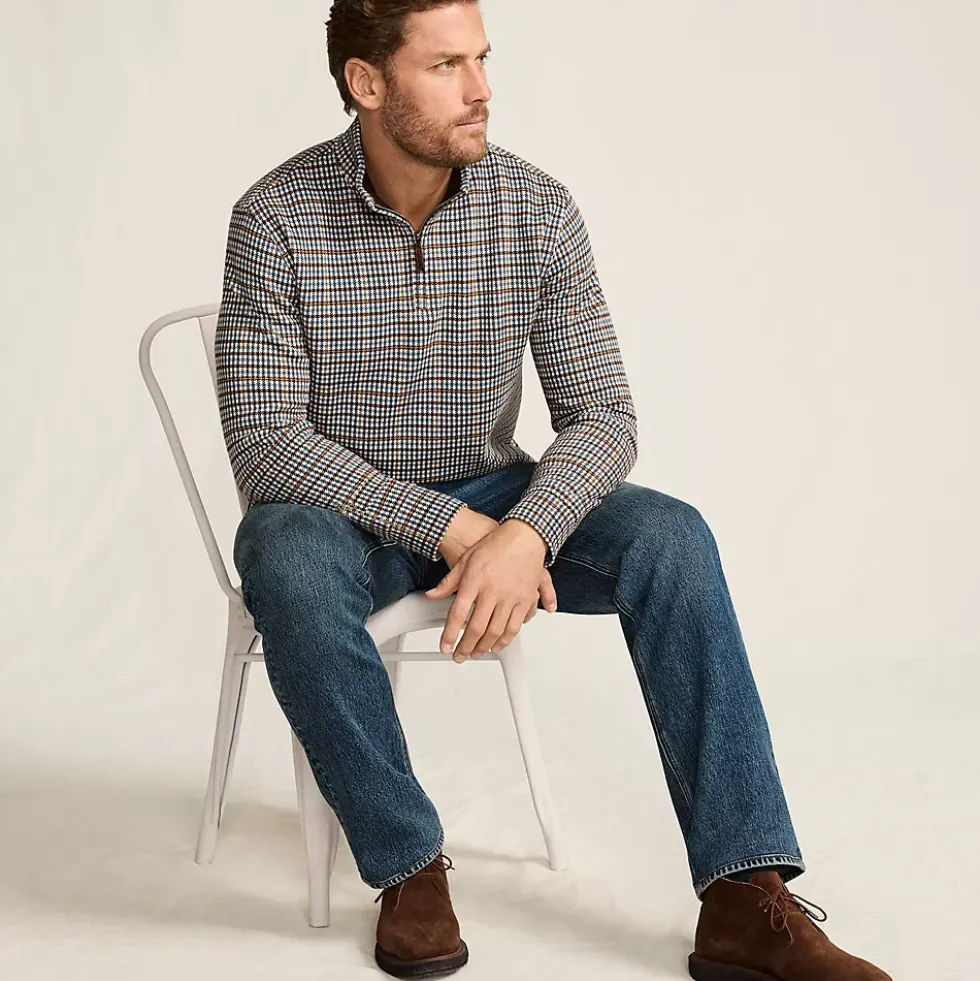 Men's Bedford Rib Casual Quarter Zip Pullover Sweater