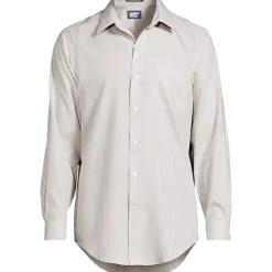 Men's Big and Tall Pattern No Iron Supima Pinpoint Straight Collar