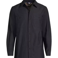 Men's Big Lined Waffle Shirt Jacket