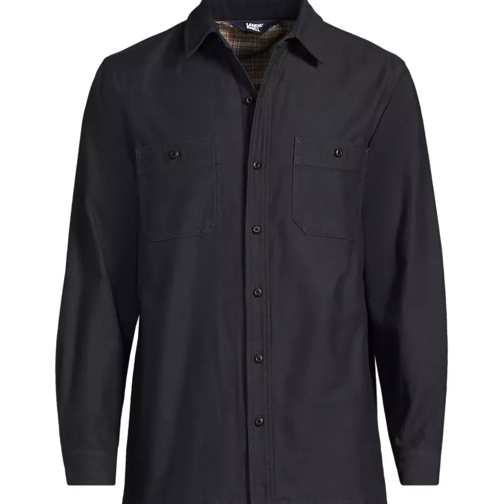 Men's Big Lined Waffle Shirt Jacket