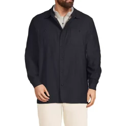 Men's Big Lined Waffle Shirt Jacket