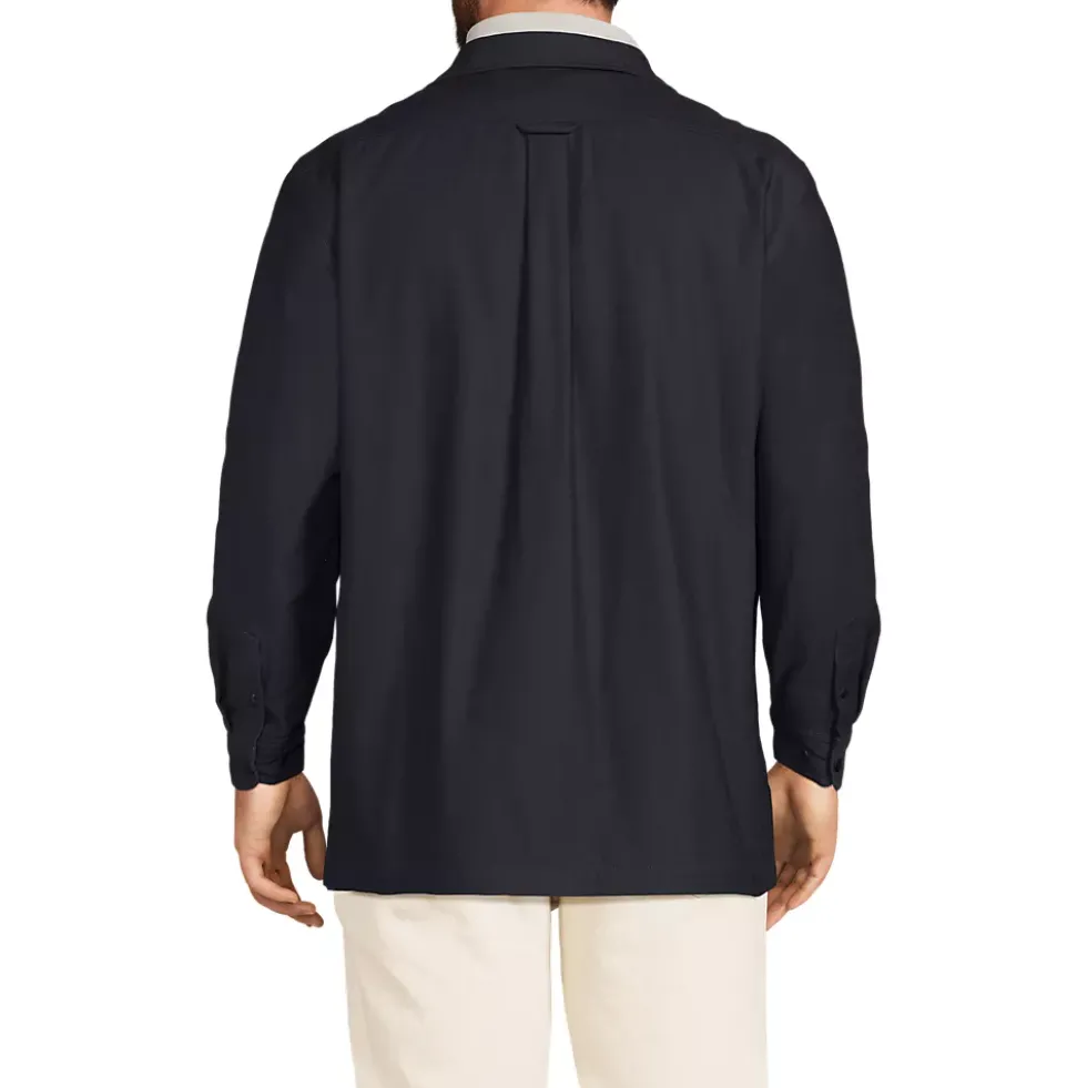 Men's Big Lined Waffle Shirt Jacket