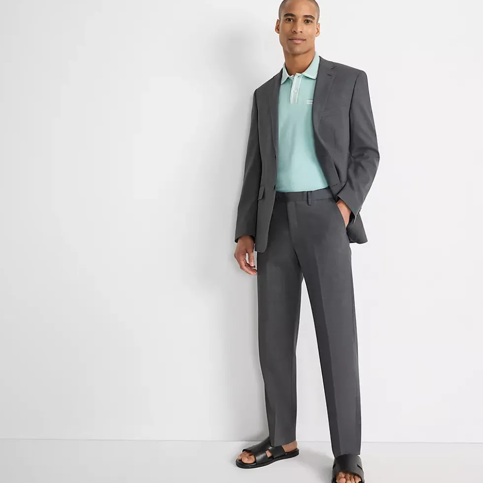 Men's Comfort Waist Year'rounder Stretch Wool Dress Pants