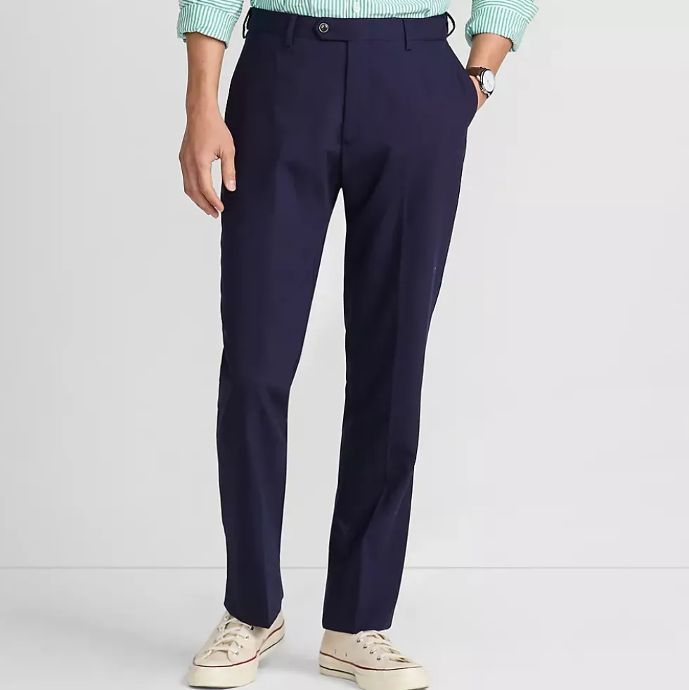 Men's Comfort Waist Year'rounder Stretch Wool Dress Pants