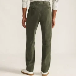 Men's Corduroy Comfort Waist Classic Fit Plain Front Pant