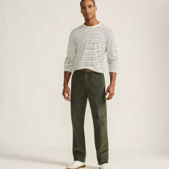Men's Corduroy Comfort Waist Classic Fit Plain Front Pant