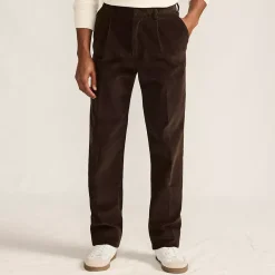 Men's Corduroy Comfort Waist Classic Fit Pleated Front Pant