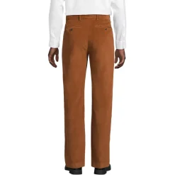 Men's Corduroy Comfort Waist Classic Fit Plain Front Pant